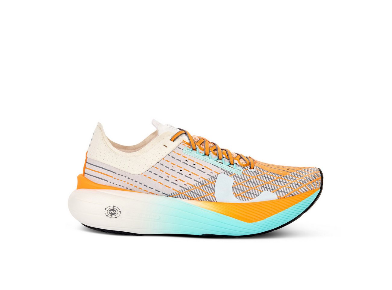 True Motion U-TECH Solo 2 Herren White Tangelo Aqua Splash Laufschuh