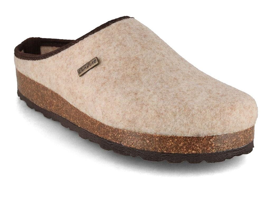 Tuffeln Filz-Pantoffeln Komfort Damen Unisex Clogs mit Kork-Fußbett Hausschuh vegan aus 100% Tuf-Felt