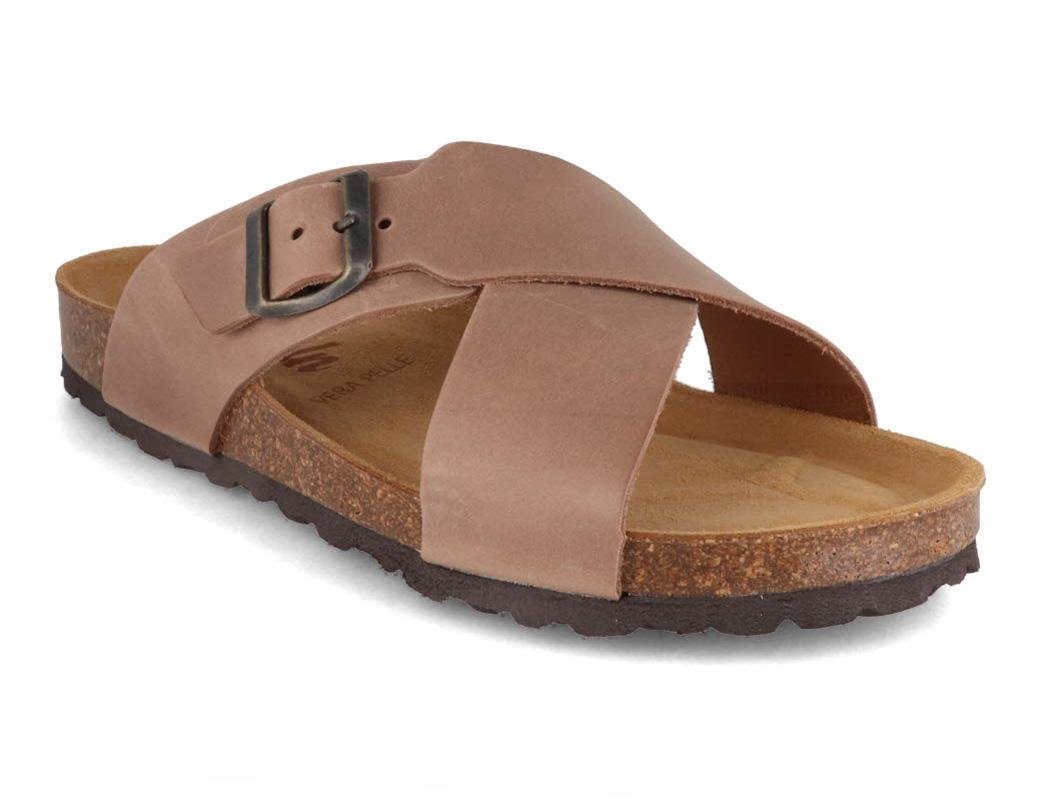 Tuffeln Stylishe Kreuzsandale 'Sylt' Kork-Pantolette für Damen und Herren Hausschuh mit Soft-Korkfußbett