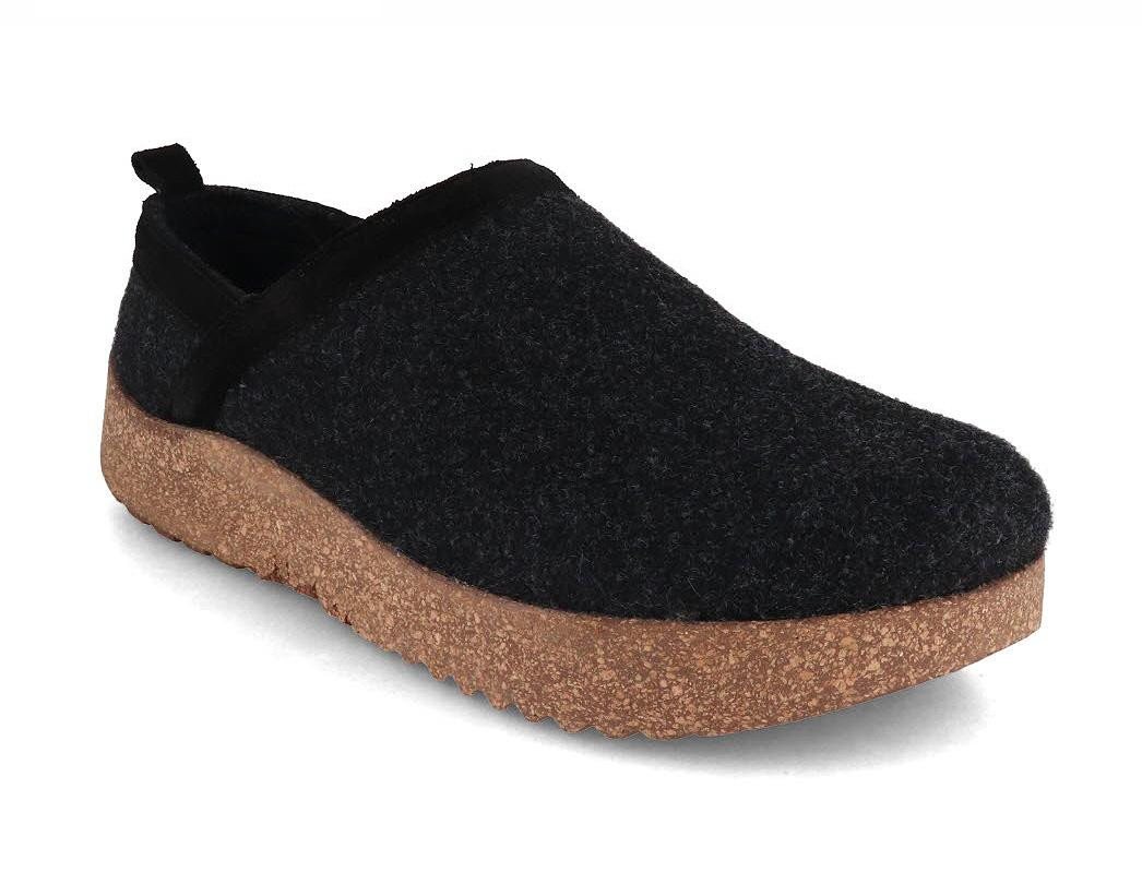 Tuffeln Wollclogs Pantoffeln für niedrigen Spann Hausschuh mit Outdoorsohle
