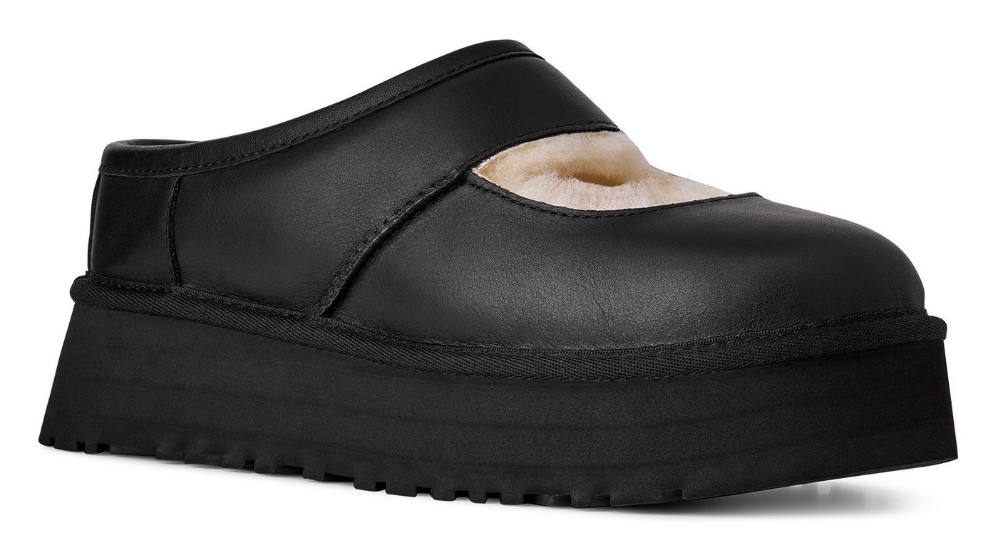 Ugg BEA MARY JANE LTHR Clog Mary Jane, Spangenschuh, Plateauschuh mit weichem Fußbett