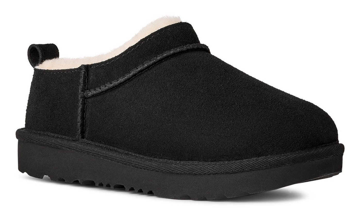 Ugg CLASSIC MICRO Schlupfboots Homeslipper, Pantoffel zum Schlupfen (schwarz)