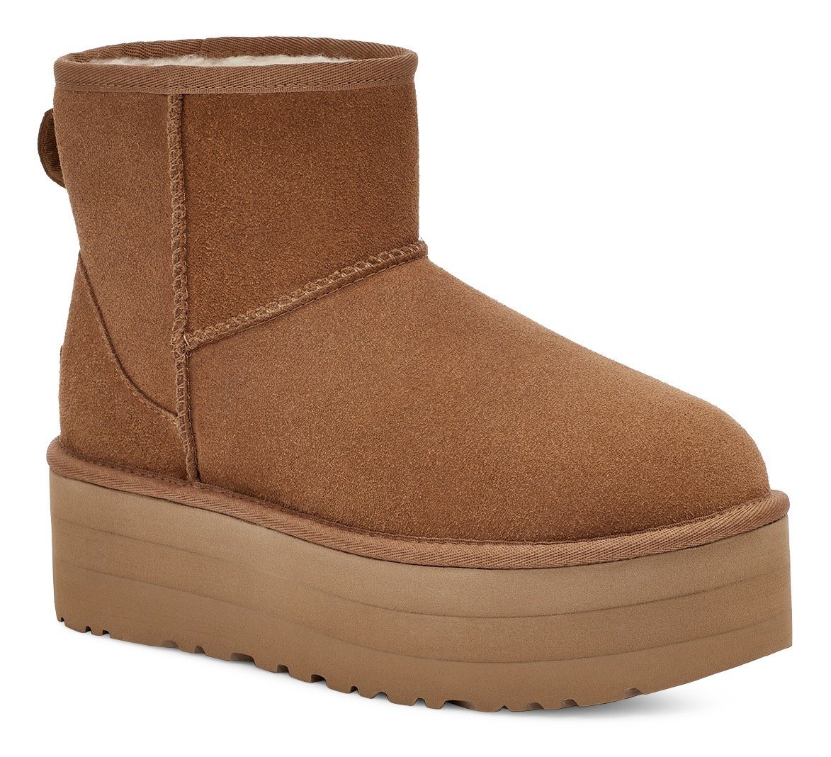 Ugg Classic Mini Platform Plateaustiefelette, Winterboots, Plateau Stiefel, Schlupfstiefel zum Schlupfen