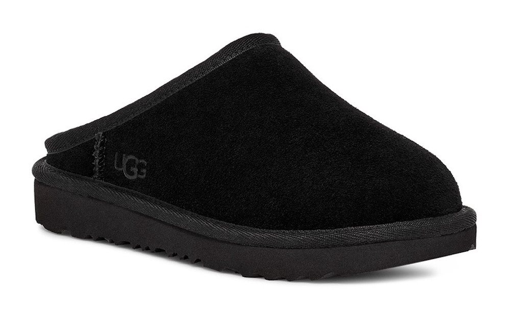 Ugg CLASSIC SLIP-ON Pantoffel Pantoffel, Homeslipper mit Textil-Einfass (schwarz)