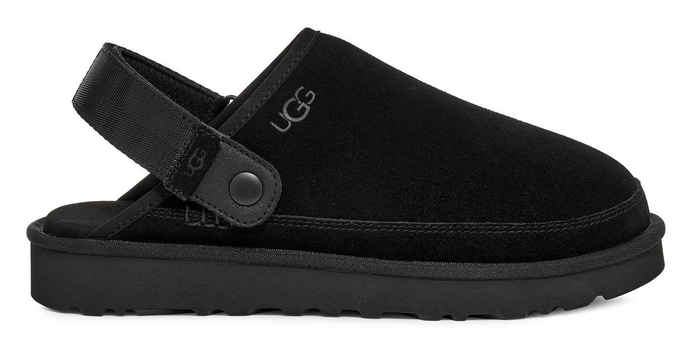 Ugg Goldencoast Clog II Clog, Hausschuh, Slides, Mule mit gepolstertem Fußbett (schwarz)