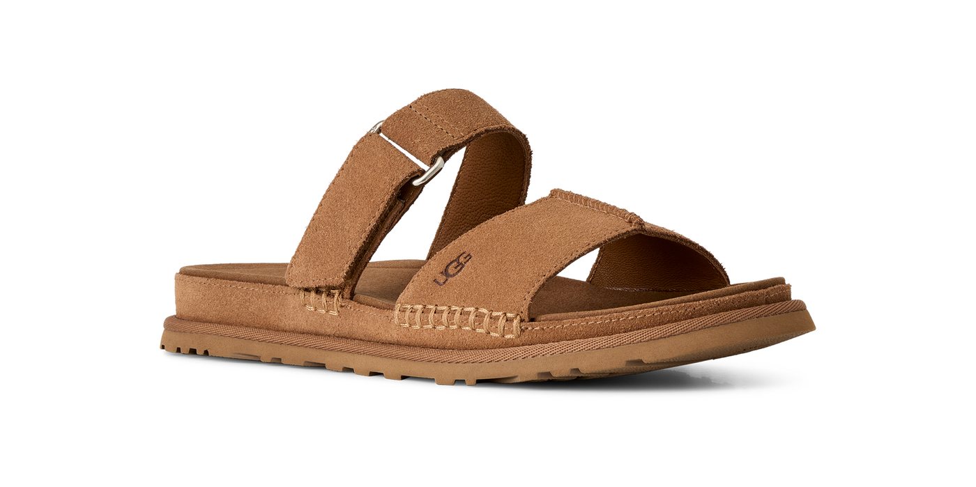 Ugg GOLDENGAZE SLIDE Pantolette Mule, Sabot, Fußbett mit Memory-Schaum (chestnut)