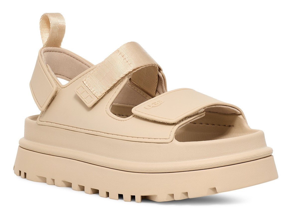 Ugg W GOLDENGLOW Sandale, Sommerschuh, Strandschuh, Plateausandale mit Klettverschlüsse
