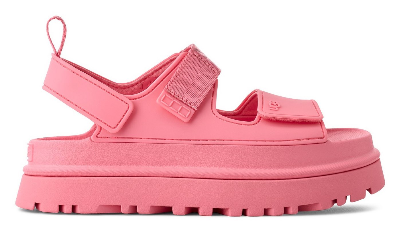 Ugg GOLDENGLOW Plateausandale, Sommerschuh, Strandschuh, Plateausandale mit Klettverschlüsse (rosa)