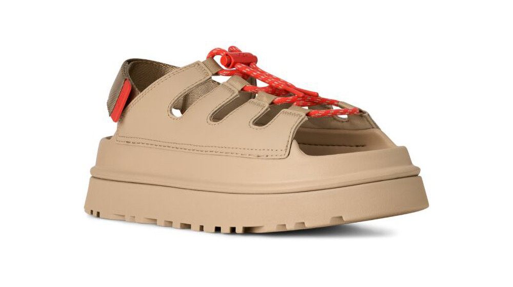 Ugg GOLDENGLOW TOGGLE SANDAL Plateausandale Plateau, Klettschuh, Riemchensandale mit Kontrast-Details