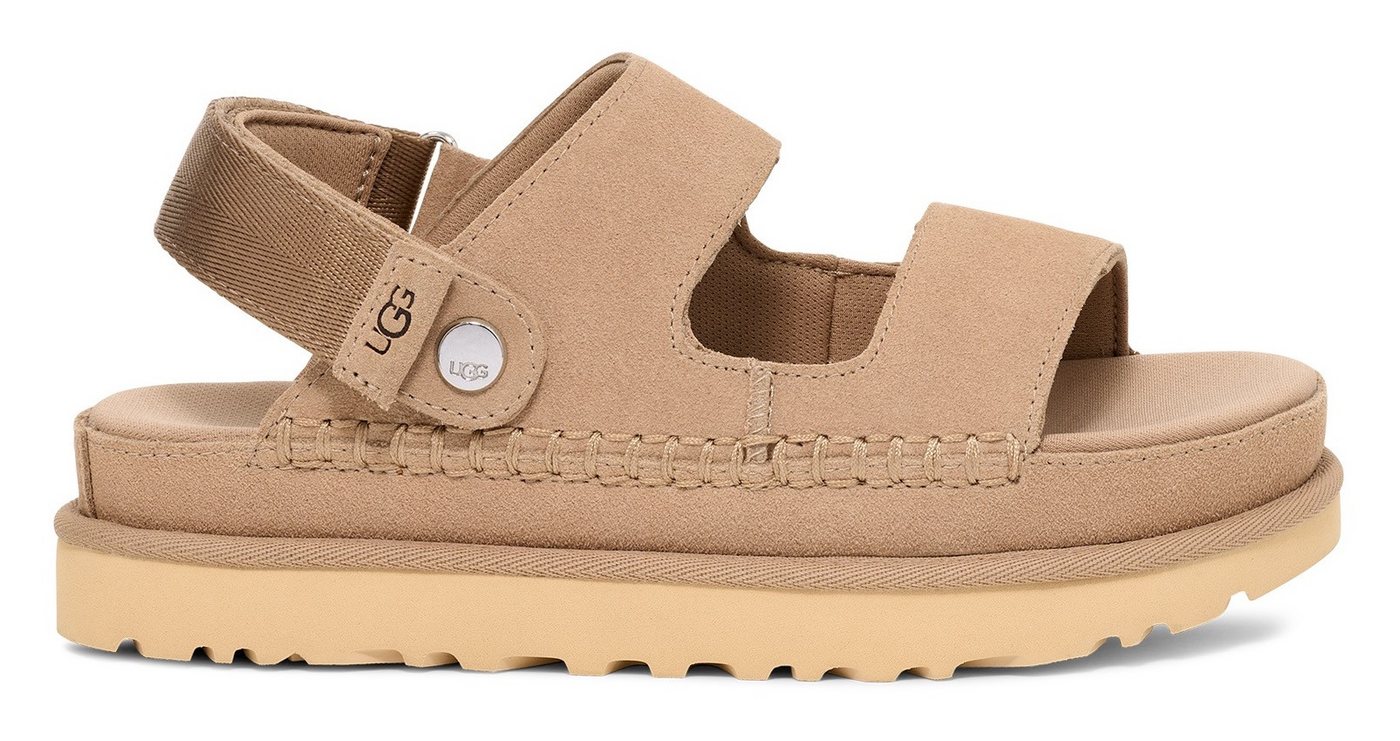 Ugg GOLDENSTAR GLIDE Plateausandale, Clog, Mule, Sommerschuh mit weichem Fußbett (beige)