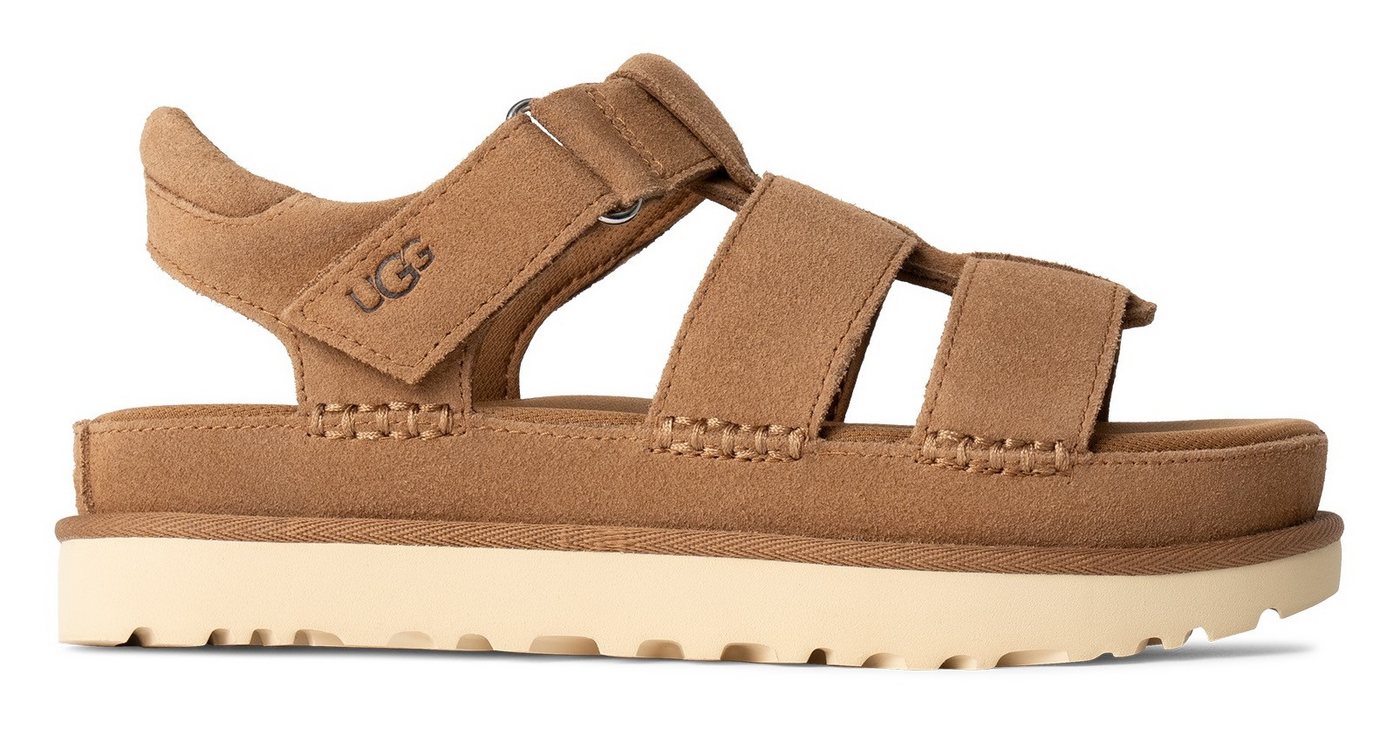 Ugg GOLDENSTAR STRAP Plateausandale, Plateausandale, Flat lmit weichem Fußbett