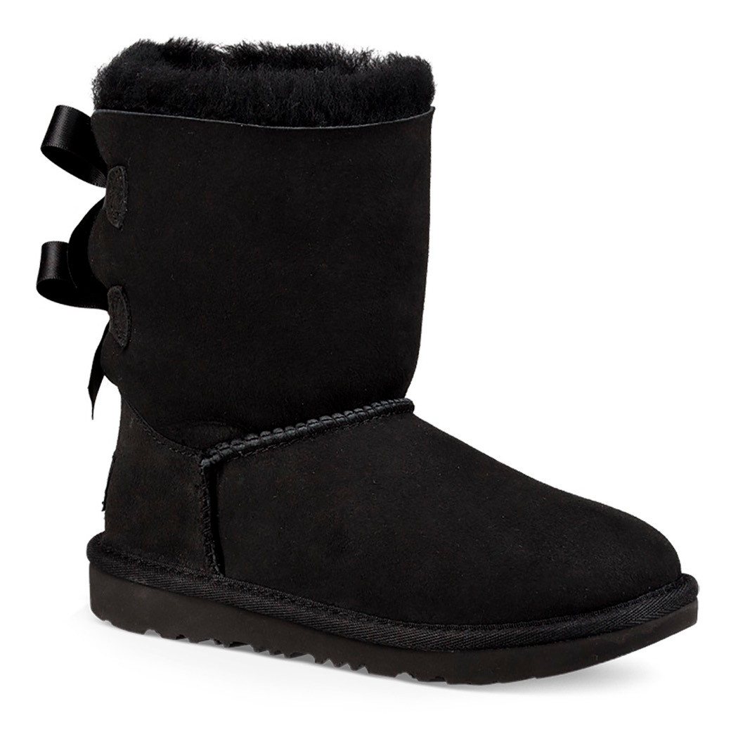 Ugg K BAILEY BOW II Winterboots, Schlupfboots, Winterstiefel, Snowboots mit Schleifchen aus Satinband