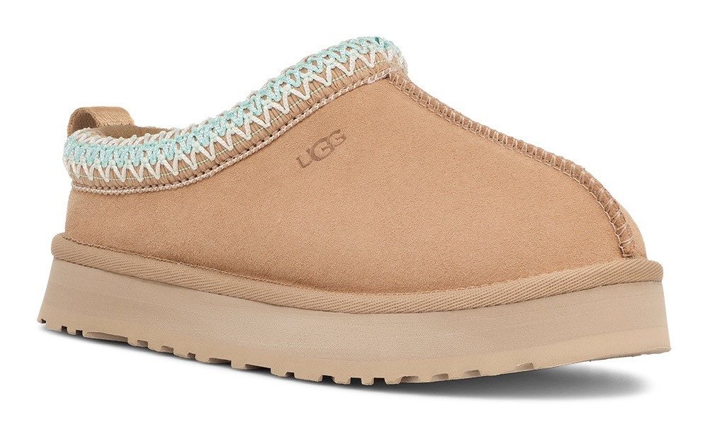 Ugg K TAZZ Pantoffel, Plateau Clog, Mule, Hausschuh mit Zierborte