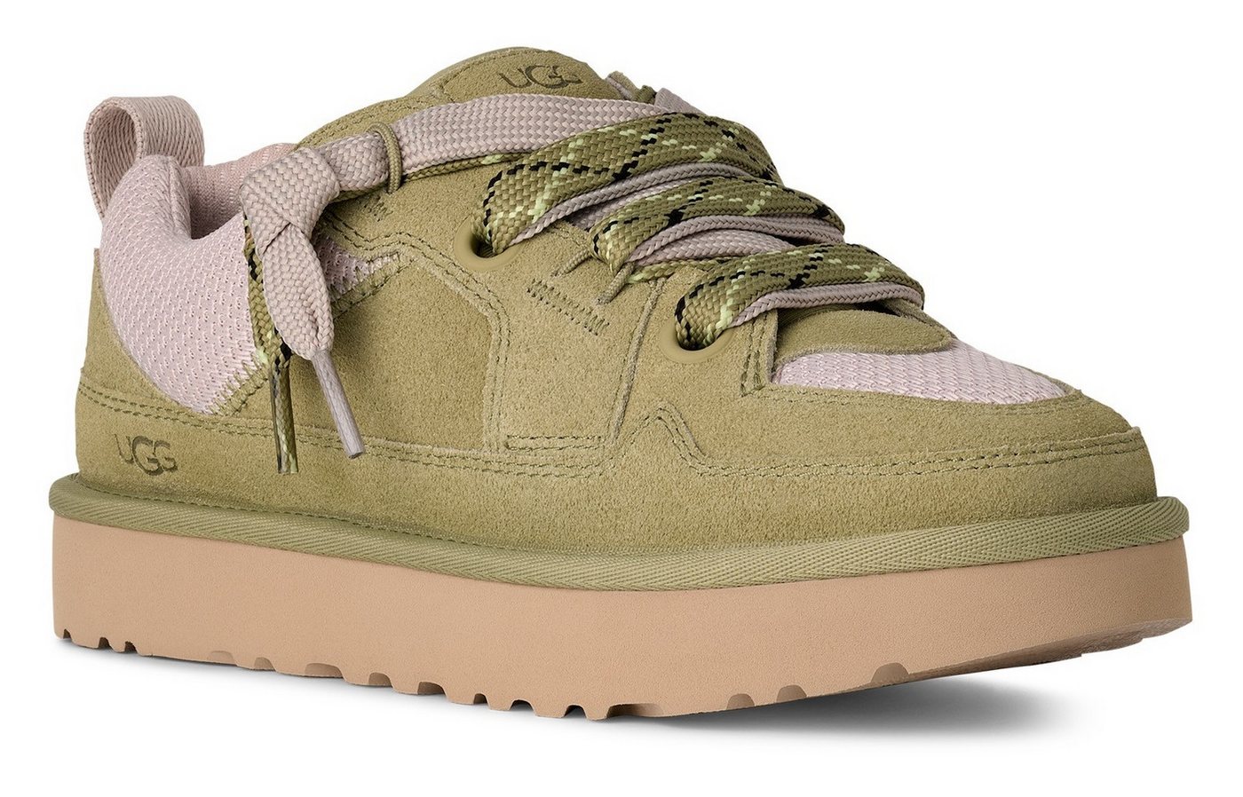 Ugg LO LOWMEL Plateausneaker Freizeitschuh, Halbschuh, Schnürschuh mit praktischer Anziehlasche (grün)
