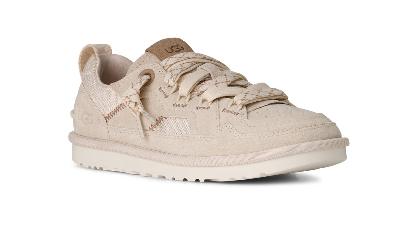 Ugg LOWMEL MINIMEL Sneaker Halbschuh, Low Profile Schnürer mit Anziehlasche (beige)