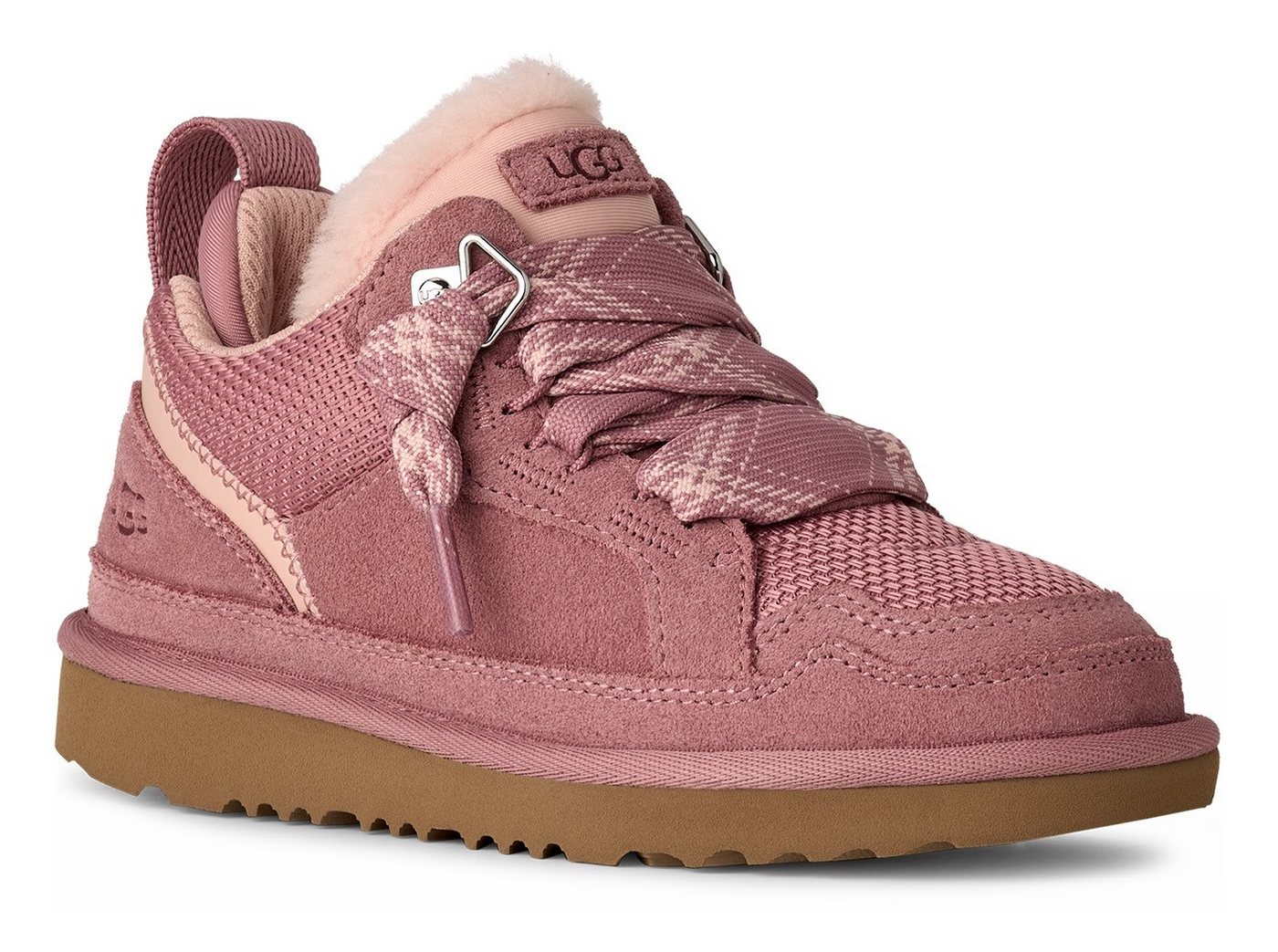 Ugg LOWMEL Sneaker Kinderschuh, Halbschuh, Schnürschuh mit weichem Fußbett (rosa)