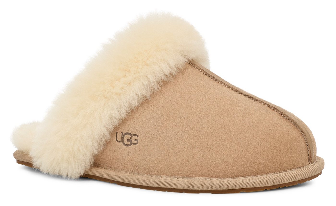 Ugg Scuffette II Hausschuh Homeslippers, Hausschuh mit kuscheligem Fellimitat-Kragen (beige)