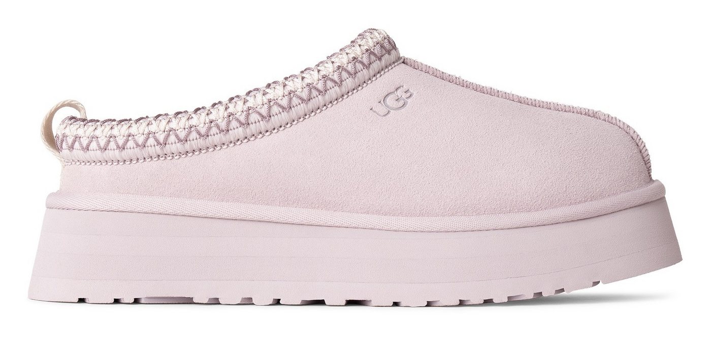 Ugg TAZZ Hausschuh Clogs, Homeslippers, Pantoffel mit Textilband im Boho-Look (weiß)