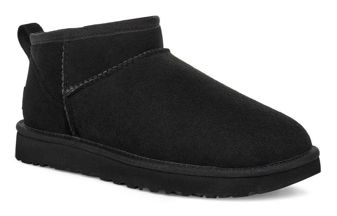 Ugg Unisex Classic Ultra Mini Schlupfboots Ankleboots, Schlupfboots zum Schlupfen (schwarz)