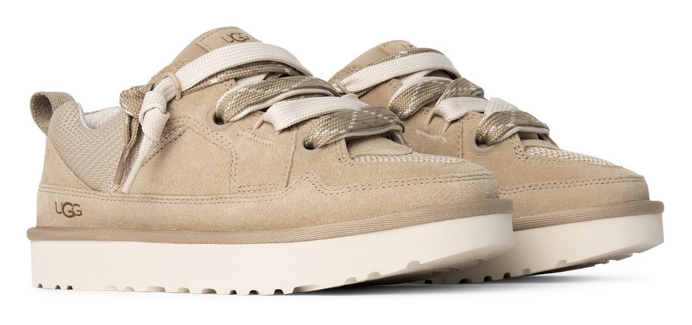 Ugg Unisex LO LOWMEL Sneaker, Halbschuh, Schnürschuh Freizeitschuh mit trendiger Laufsohle (beige)