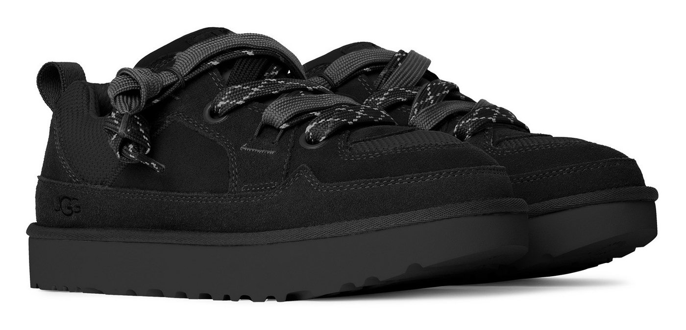Ugg Unisex LO LOWMEL Sneaker, Halbschuh, Schnürschuh Freizeitschuh mit trendiger Laufsohle (schwarz)
