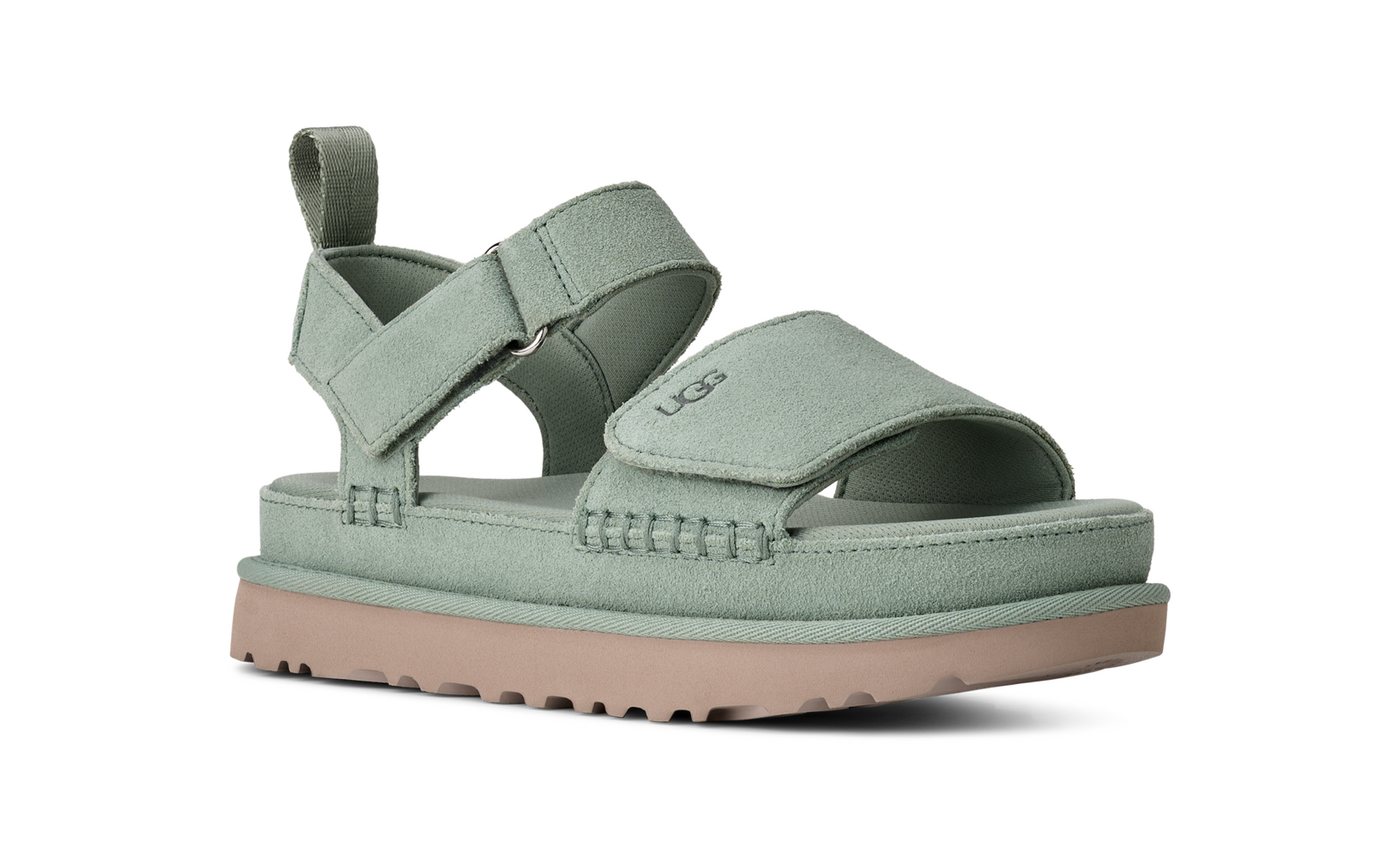 Ugg W GOLDENSTAR Riemchensandale, Plateausandale, Sandalette mit zwei Klettverschlüssen (grün)