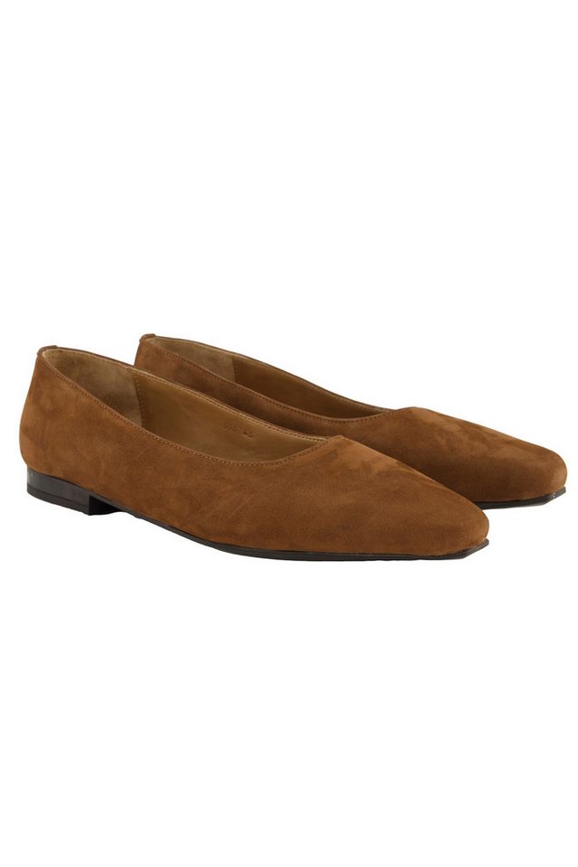 Ulla Popken Leder-Ballerinas Nubukleder Weite H Ballerina