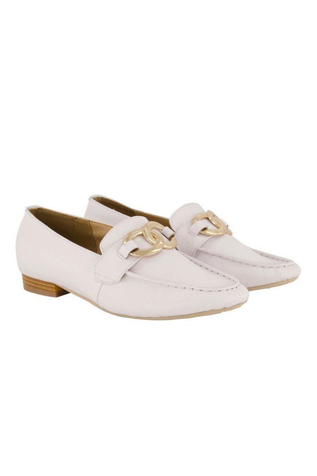 Ulla Popken Leder-Loafer Ringschnalle Weite H Mokassin