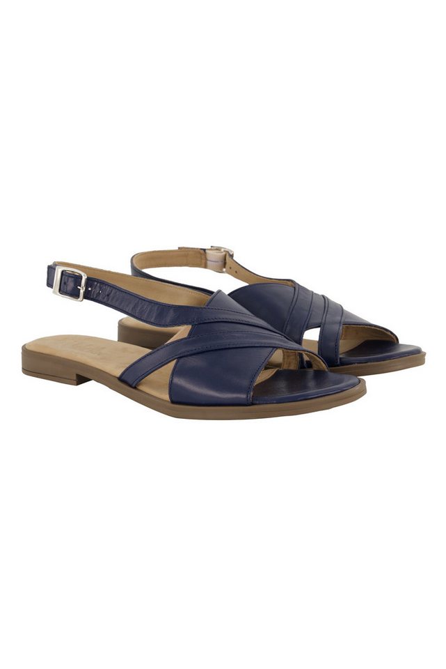 Ulla Popken Leder-Sandalen gekreuzte Riemen Weite H Sandalette