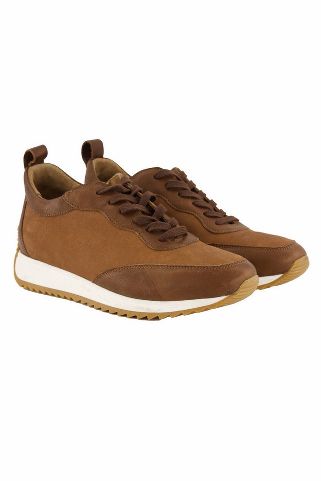 Ulla Popken Leder-Sneaker Ledermix Wechselfußbett Weite H Schnürschuh