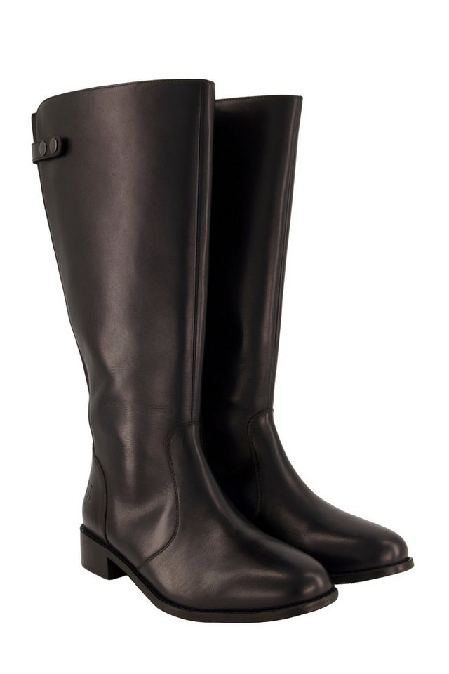 Ulla Popken Lederstiefel XL-Schaft Elastikeinsatz Weite H Stiefel