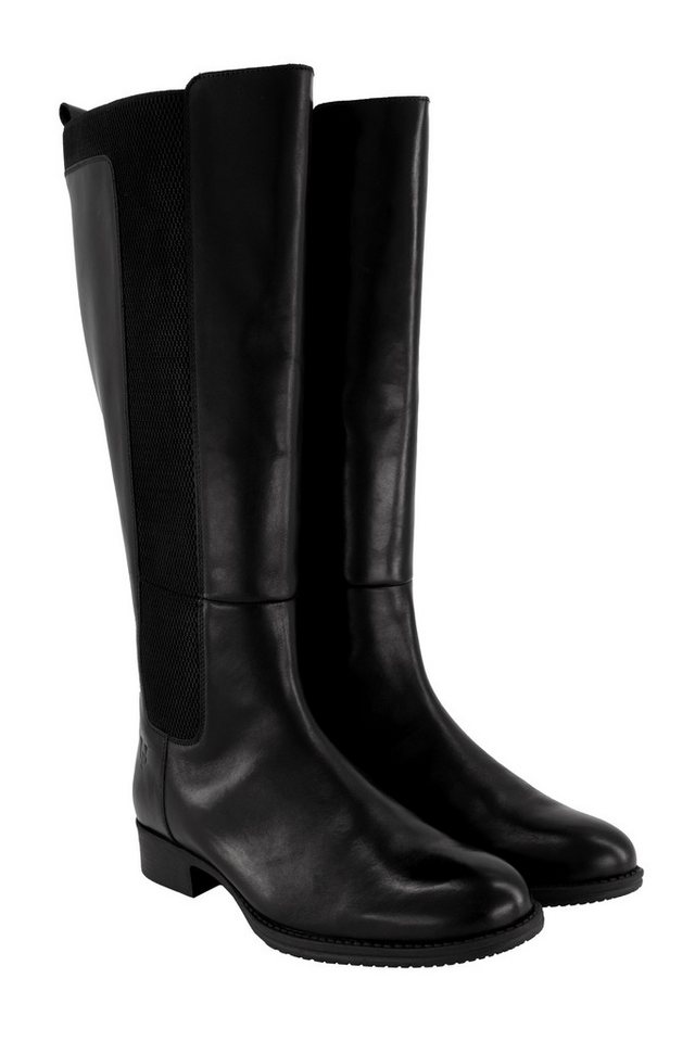 Ulla Popken Lederstiefel XL-Schaft Stretcheinsatz Weite H Stiefel