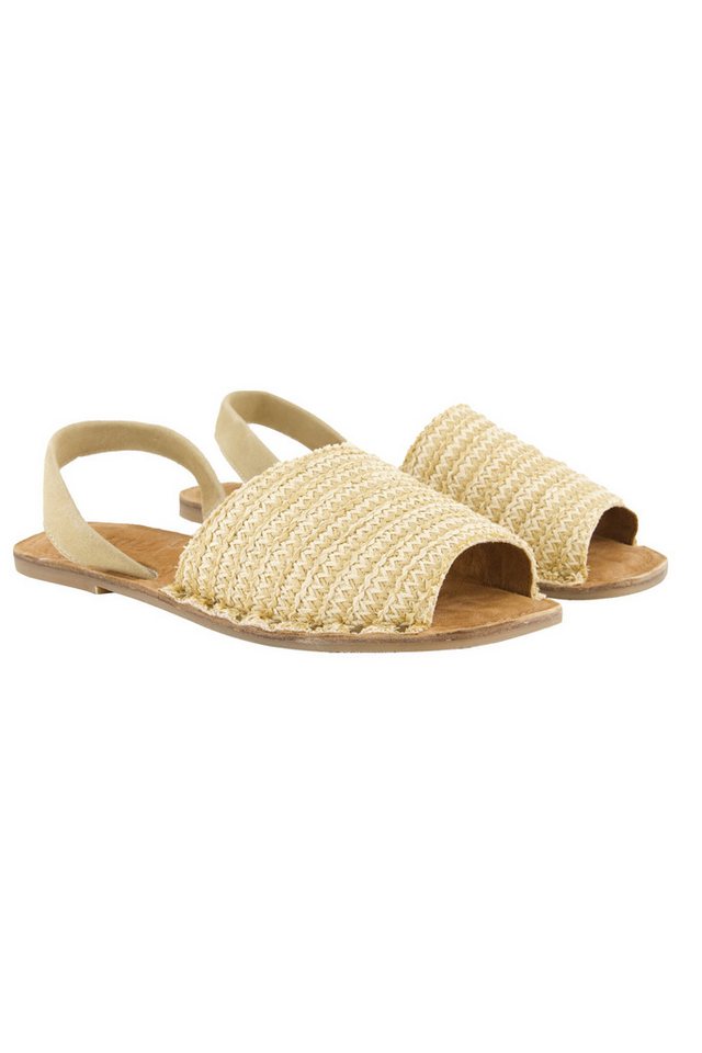 Ulla Popken Slingback-Sandale Raffia Suede Weite H Sandalette