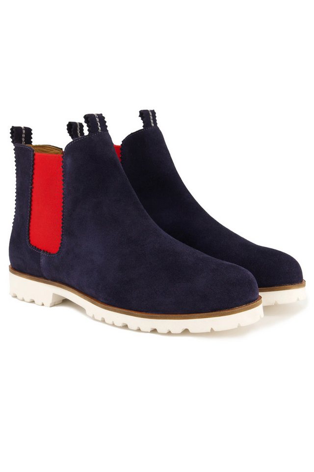 Ulla Popken Suede-Chelseaboots Wechselfußbett Weite H Stiefel