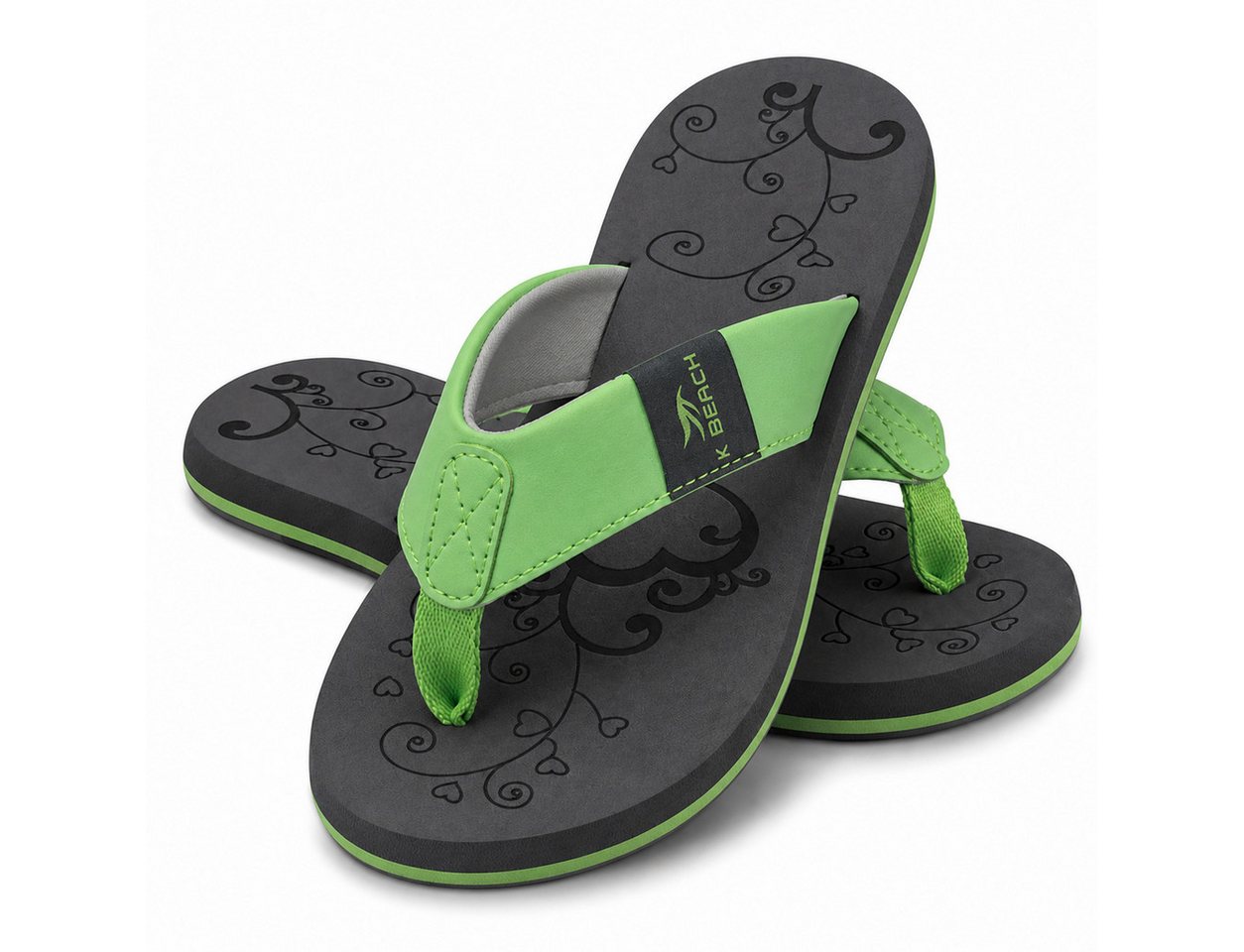 Ultrapower FLIP-ON Zehentrenner Badelatschen Latschen Poolschuhe 36-41 Damen Zehentrenner (Flip Flops Komfort und Stil) (Menta Fresca)