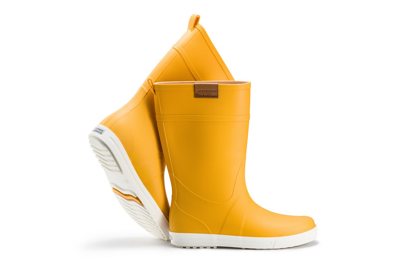 Ultrapower REGNRASK Damen Schlupfstiefel Kontrastsohle 39 Gelb-Weiß Gummistiefel Gartenstiefel Matschstiefel Festivalstiefel