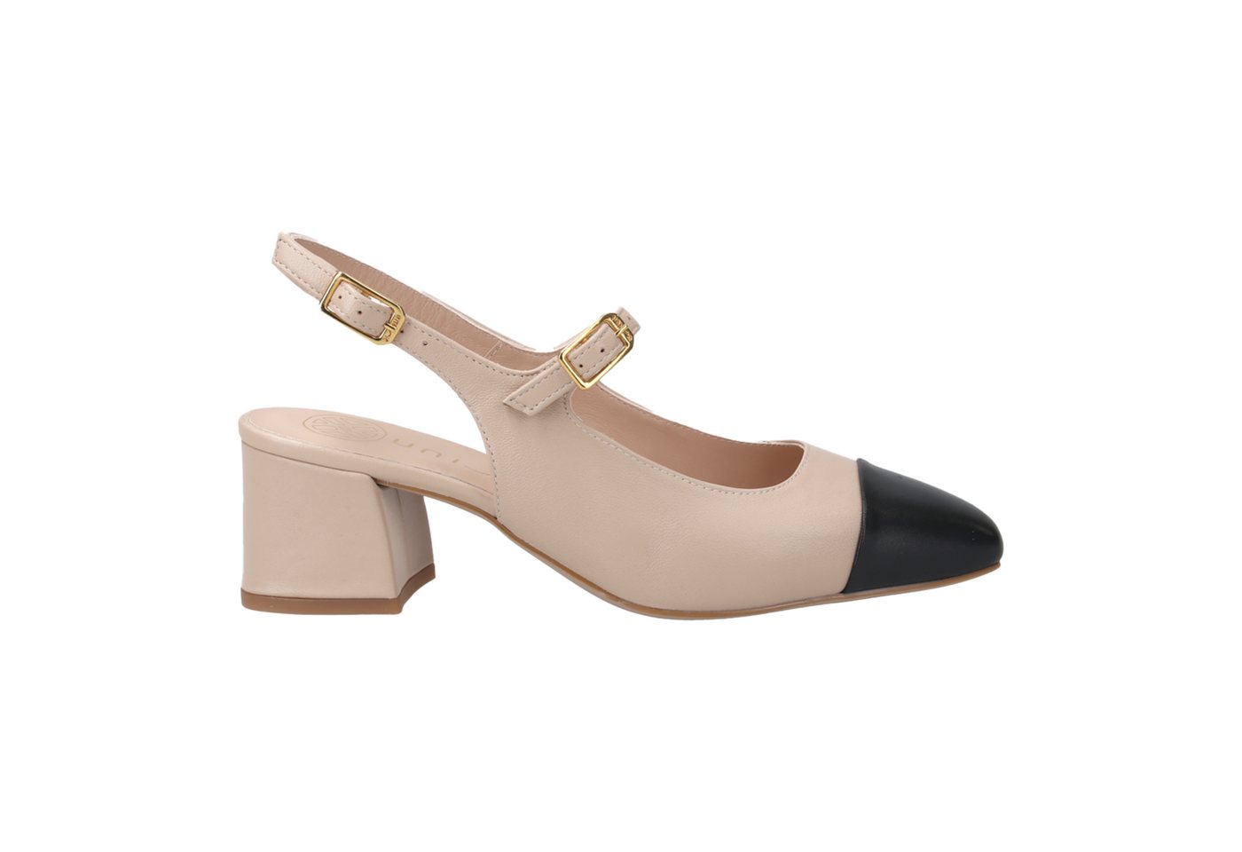 Unisa LUMIS_NTO SKIN/BLK, Sandaletten, Beige kombiniert, Damen Sandalette