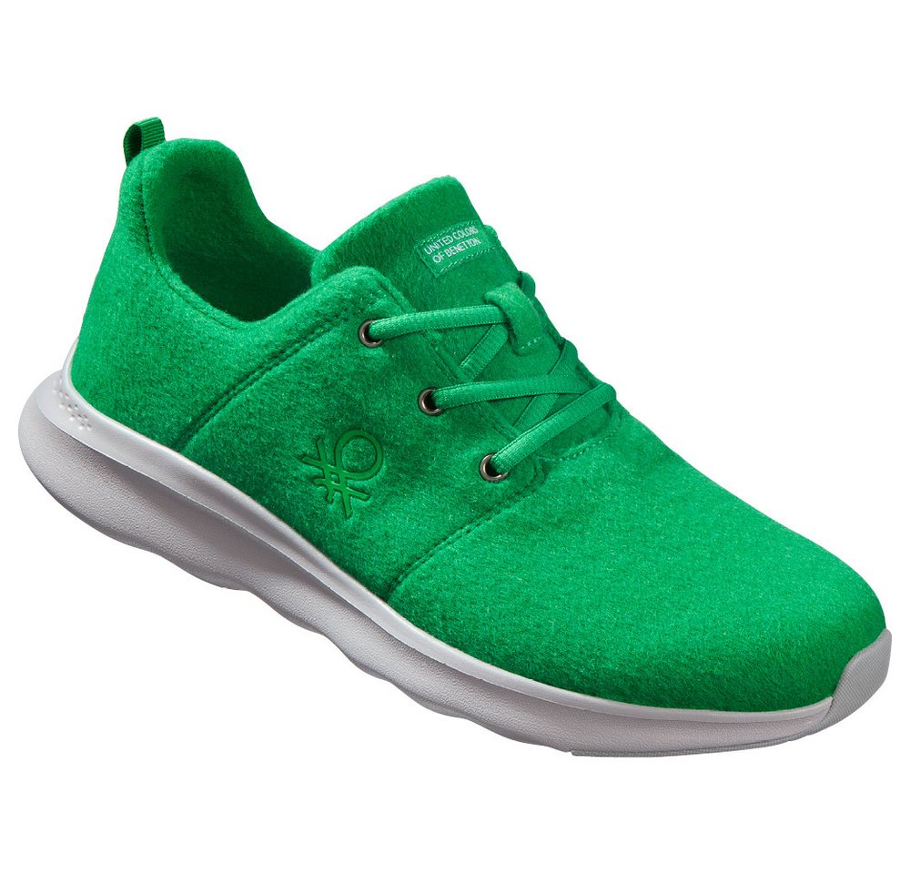 United Colors of Benetton Merino-Wolle Sneaker Atmungsaktiv und temperaturregulierend (grün)
