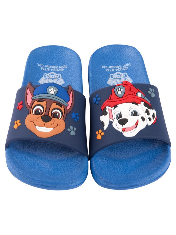 United Labels® Paw Patrol Badelatschen Chase und Marshall Badeschlappen Badesandalen Badesandale