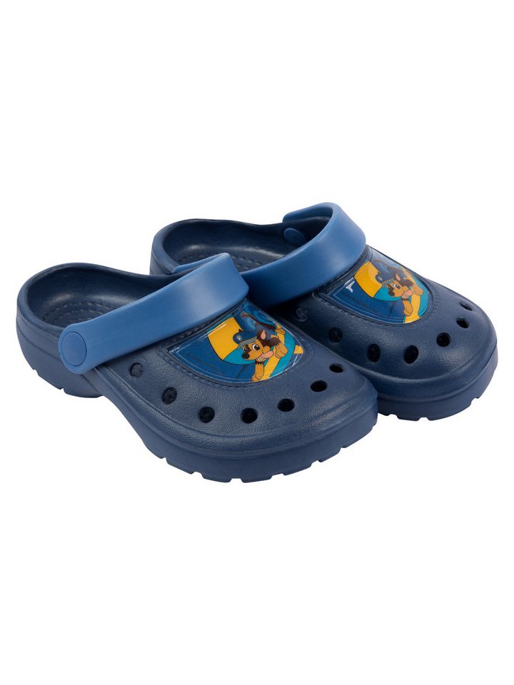 United Labels® Paw Patrol Clogs Chase Sandalen Pantoletten Gartenschuhe rutschfest Badesandale
