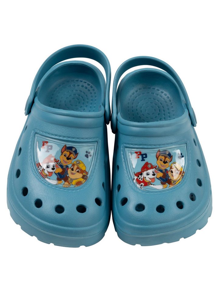 United Labels® Paw Patrol Clogs Chase Sandalen Pantoletten Gartenschuhe rutschfest Badesandale