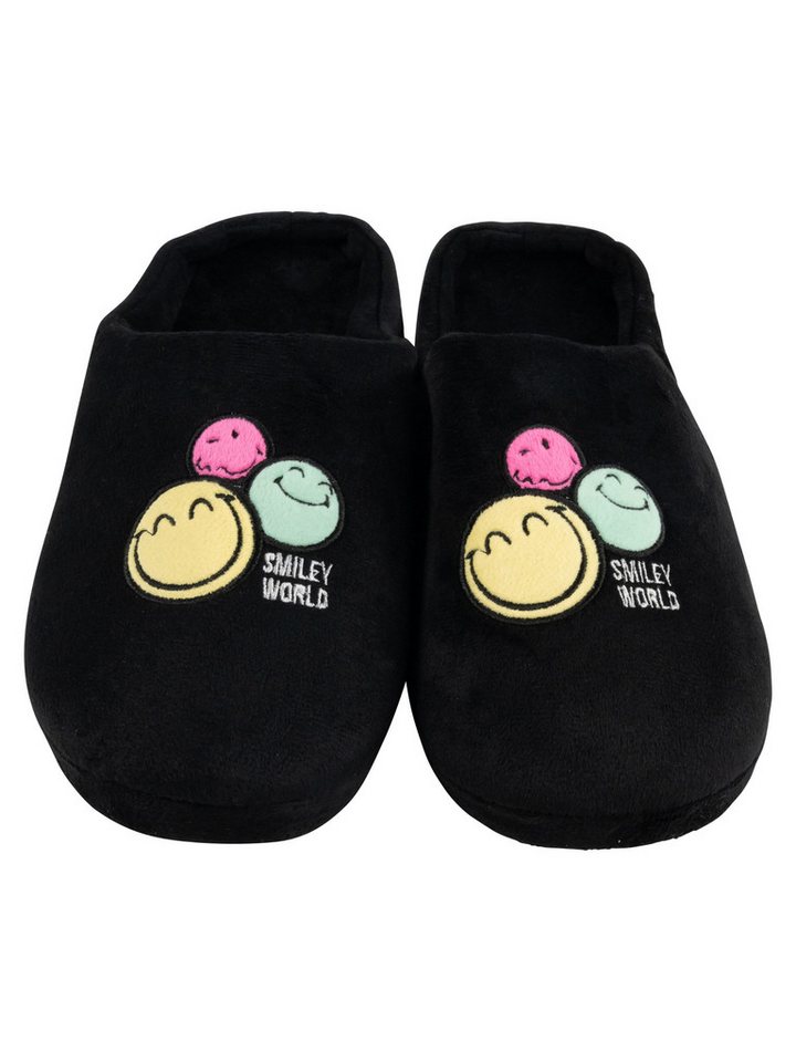 United Labels® Smileyworld Hausschuhe Smiley Puschen Slipper Pantoffeln Schlappen Hausschuh