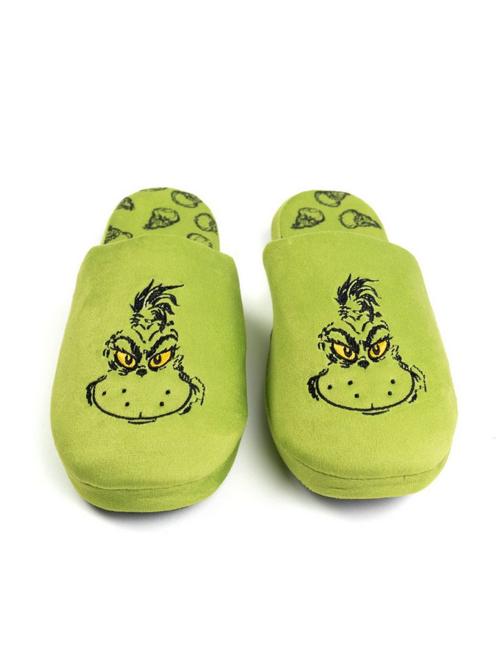 United Labels® The Grinch Hausschuhe Slipper Pantoffeln Puschen Schlappen Hausschuh