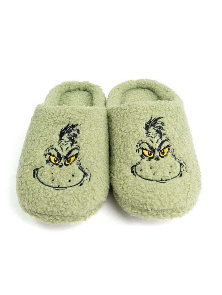 United Labels® The Grinch Hausschuhe Slipper Pantoffeln Puschen Schlappen Hausschuh