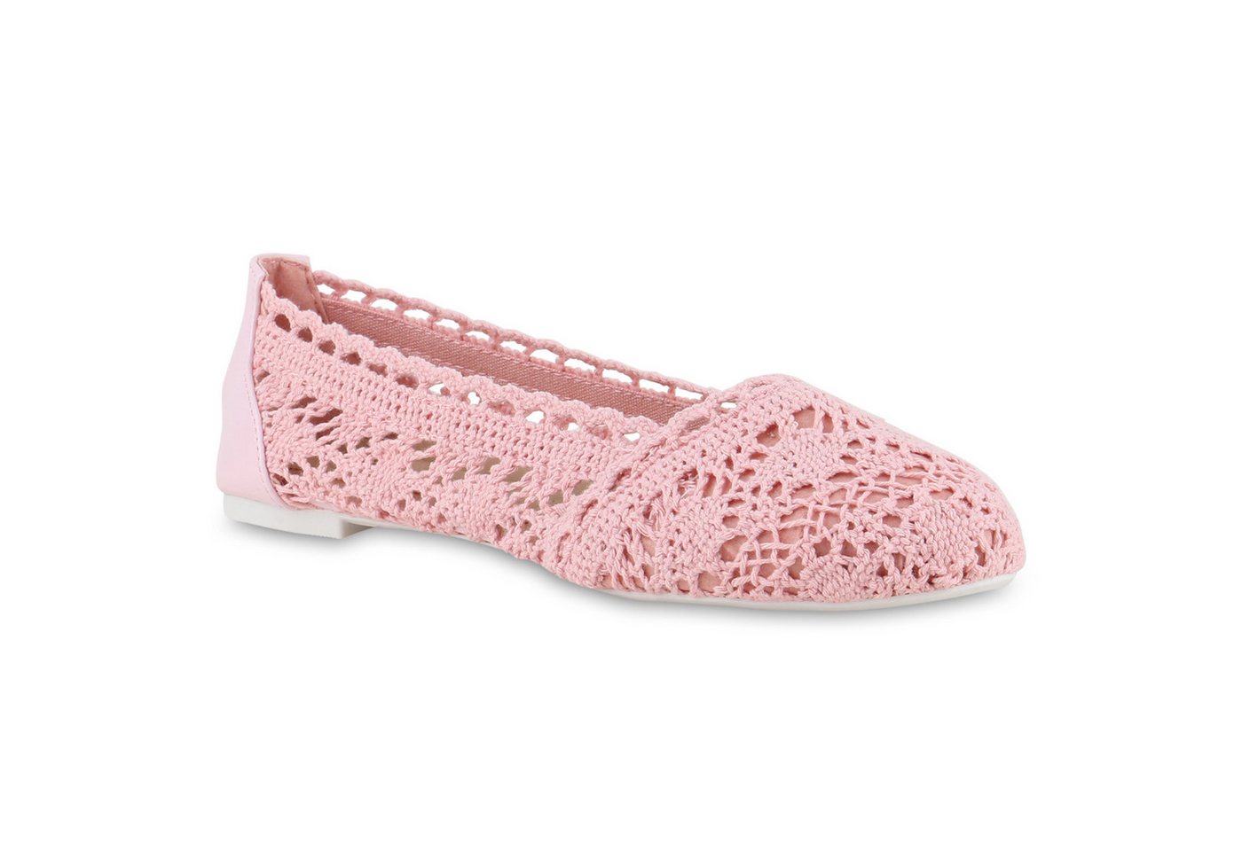 VAN HILL 21592336 TH F169-21(F109-11)[TH] Damen Ballerinas Pink 36 Ballerina Damen Klassische Ballerinas Slippers Bequeme Spitze Stoff
