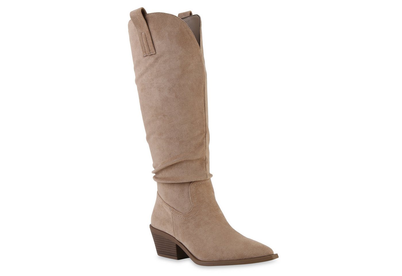 VAN HILL 21785440 KY KA25-37 Damen Stiefel Khaki 40 Cowboystiefel Damen Cowboystiefel Stiefel Spitze Trichterabsatz Western