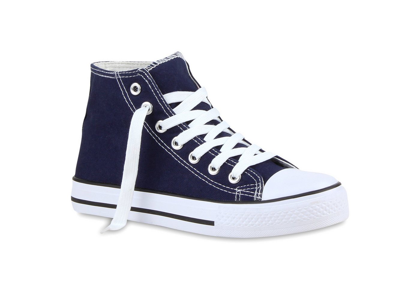 VAN HILL 811070 Sneaker Freizeit Damen Sneakers High Viele Farben & Größen Canvas Schuh