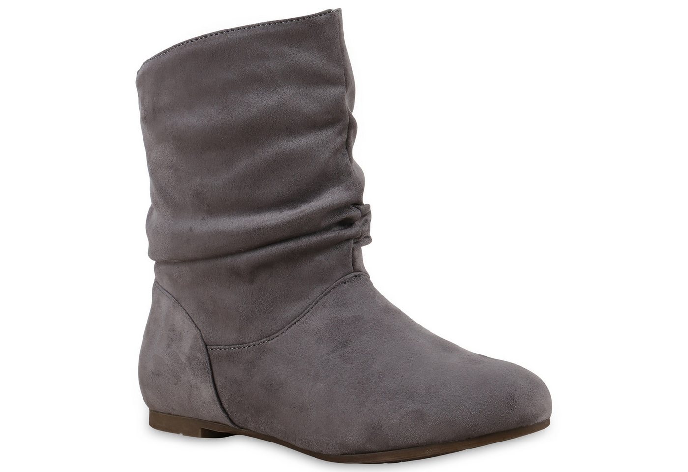 VAN HILL 812201 Schlupfboots Damen Schlupfstiefel Leder-Optik Stiefeletten Bequeme