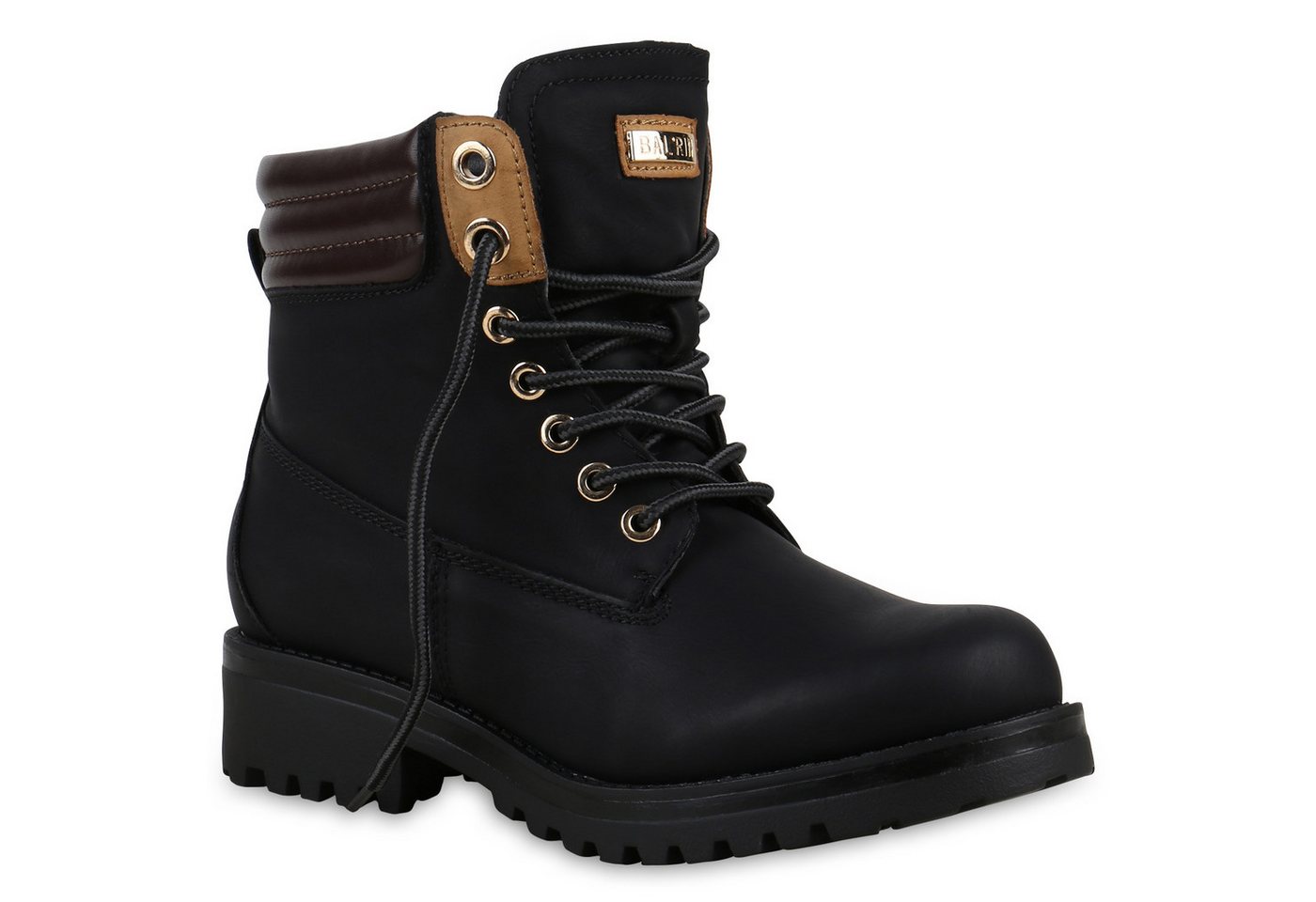 VAN HILL 813283 Stiefelette Warm Gefütterte Damen Outdoor Stiefeletten Worker Boots