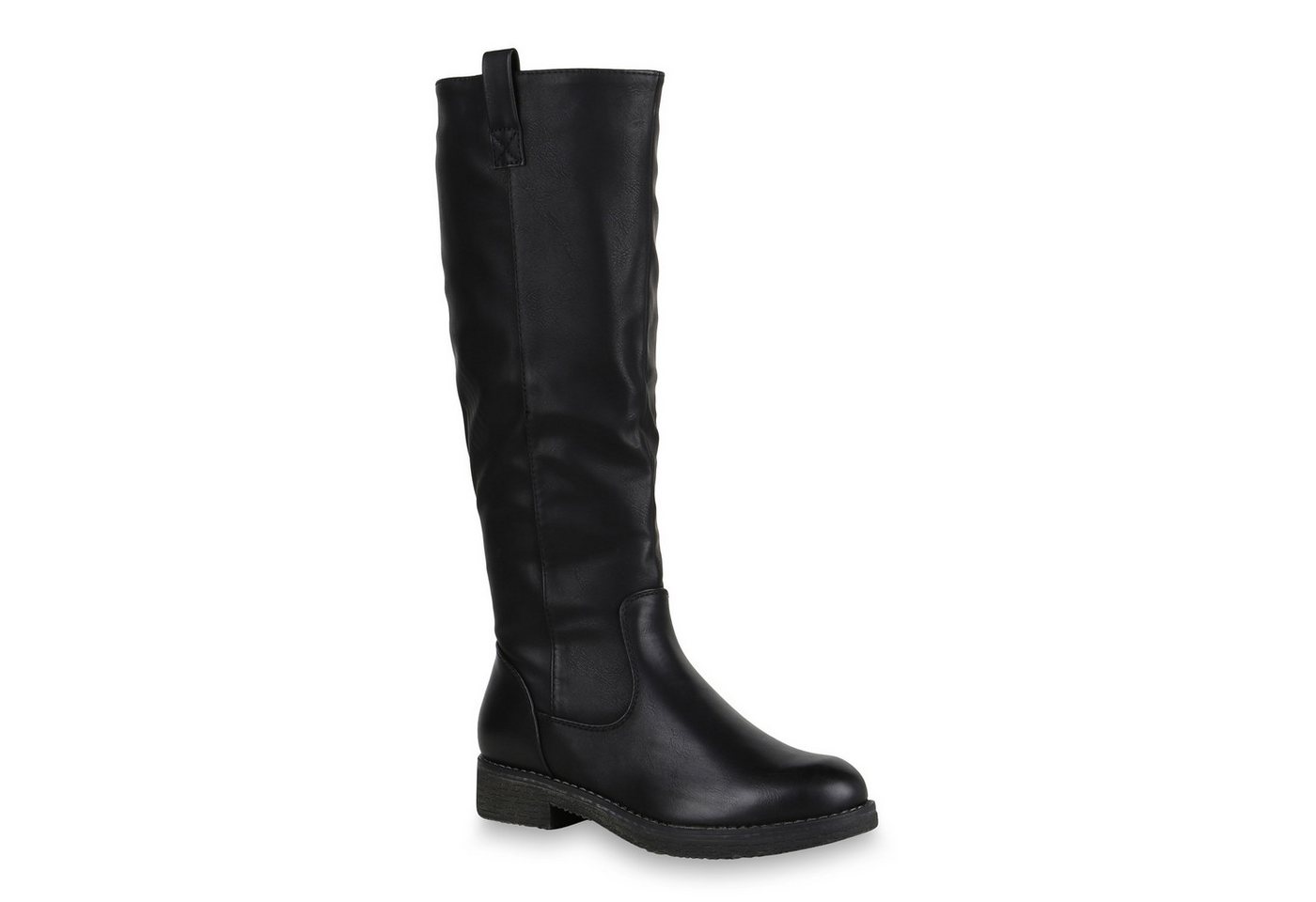 VAN HILL 819556 Stiefel Damen Reiterstiefel Leicht Gefütterte Stiefel Leder-Optik
